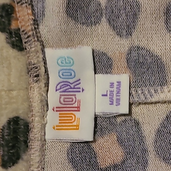 LLR LuLaRoe Tracy Knit Cardigan Leopard Print Sz L - Picture 5 of 7